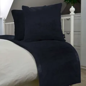 Matt Black Velvet Bedding Set