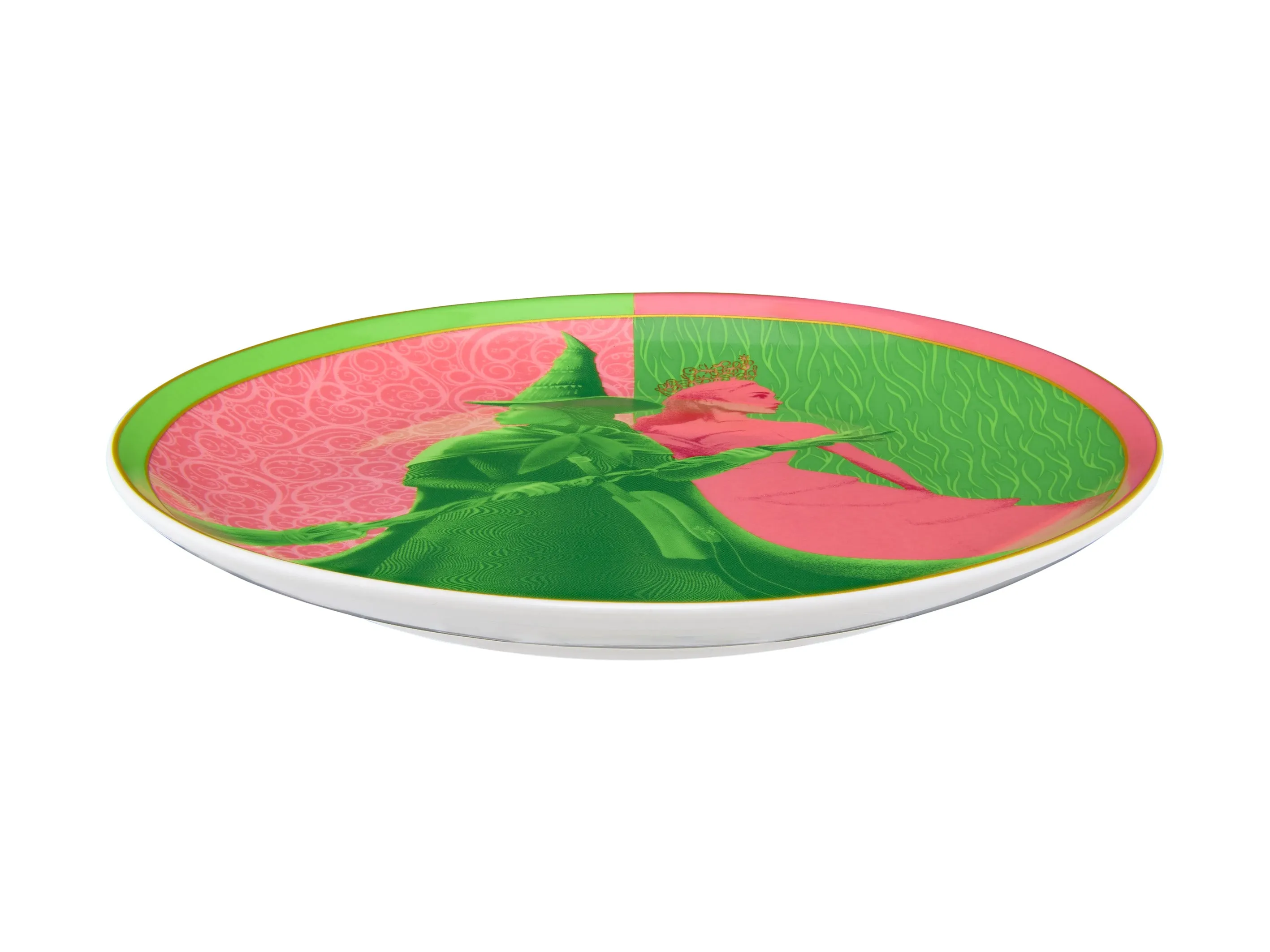 Maxwell & Williams Wicked Magical Coupe Side Plate 19cm - Pink & Green Forever