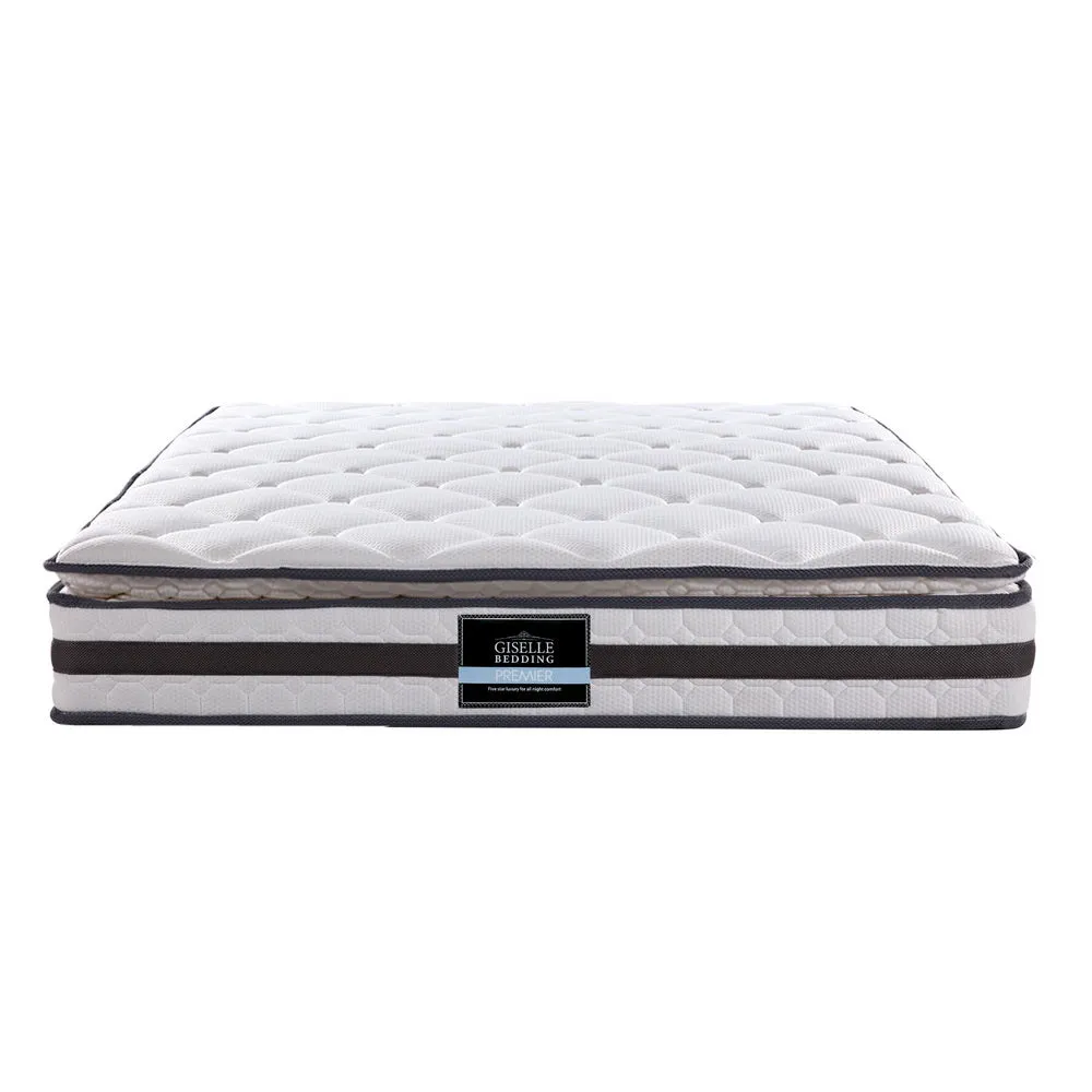 Medium-Firm 21cm Pillow Top Mattress Queen - Giselle Bedding