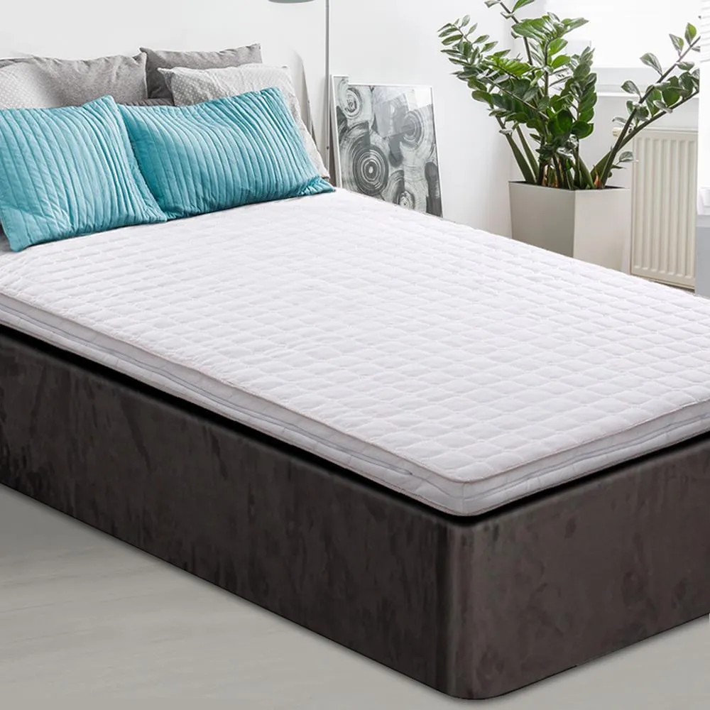 Memory Foam Mattress Topper Bed Underlay Cover King Single 7cm