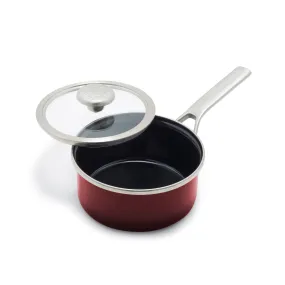 Merten & Storck Steel Core Enameled 1.5-Quart Saucepan with Lid | Chocolate Truffle