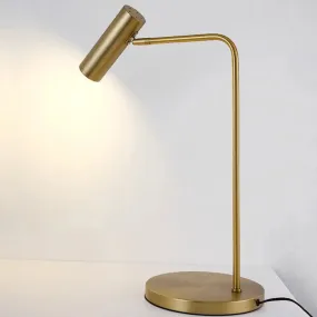 Metal LED Gold Tube Nightstand Lamp for Living Room: Simplistic Lighting Solution