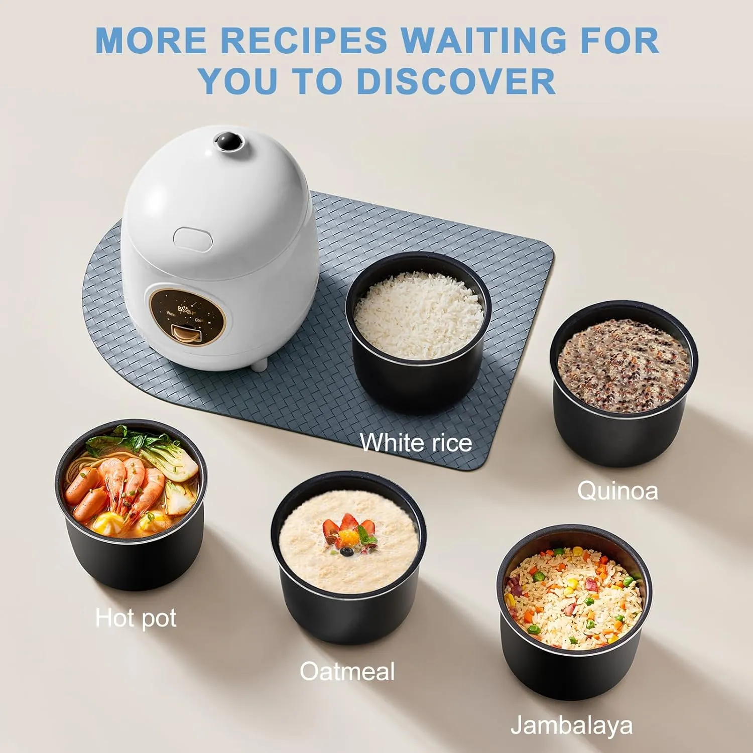 Mini Rice Cooker DFB-B12W1, 1.2L