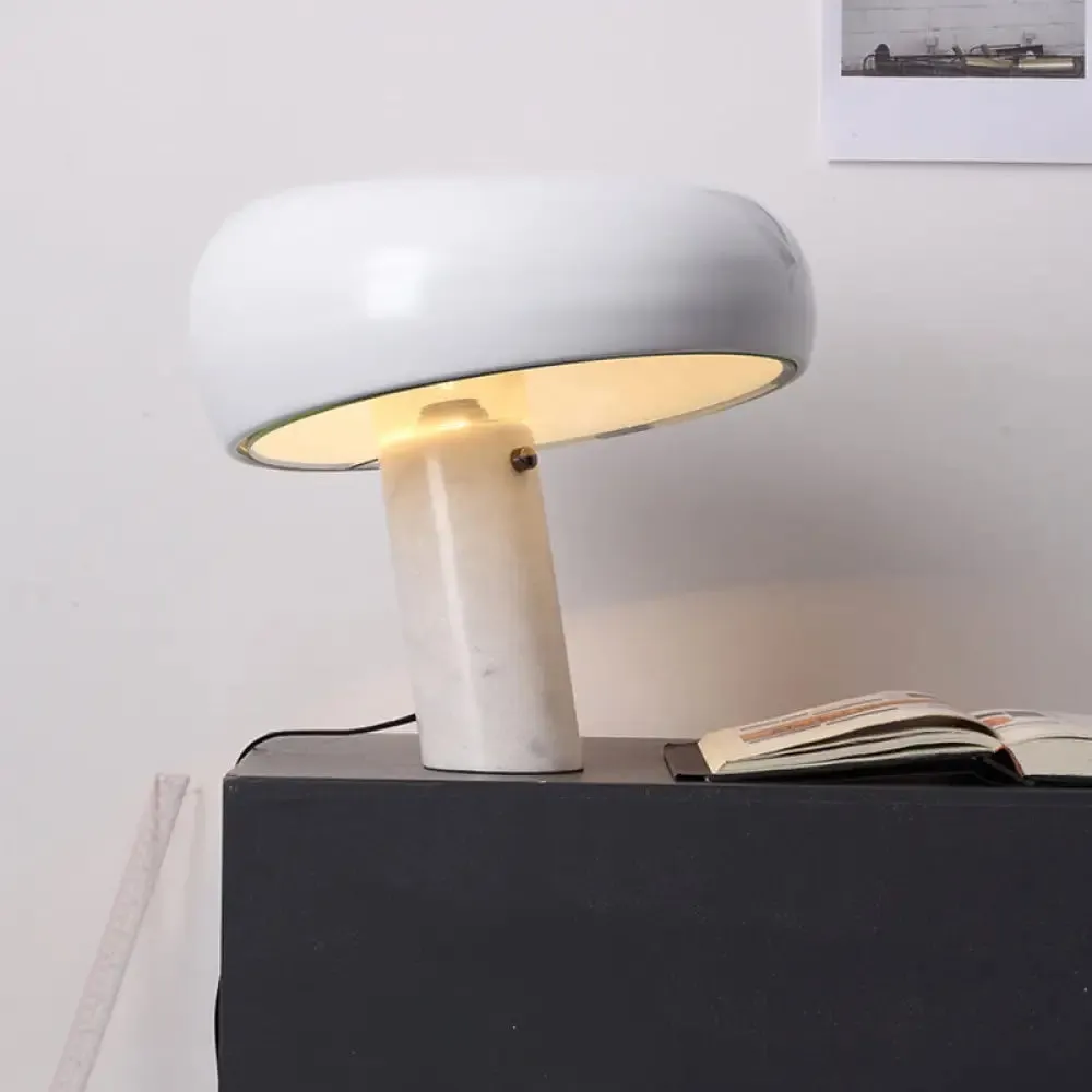 Minimalist Marble Base Table Light with Single-Bulb for Bedside