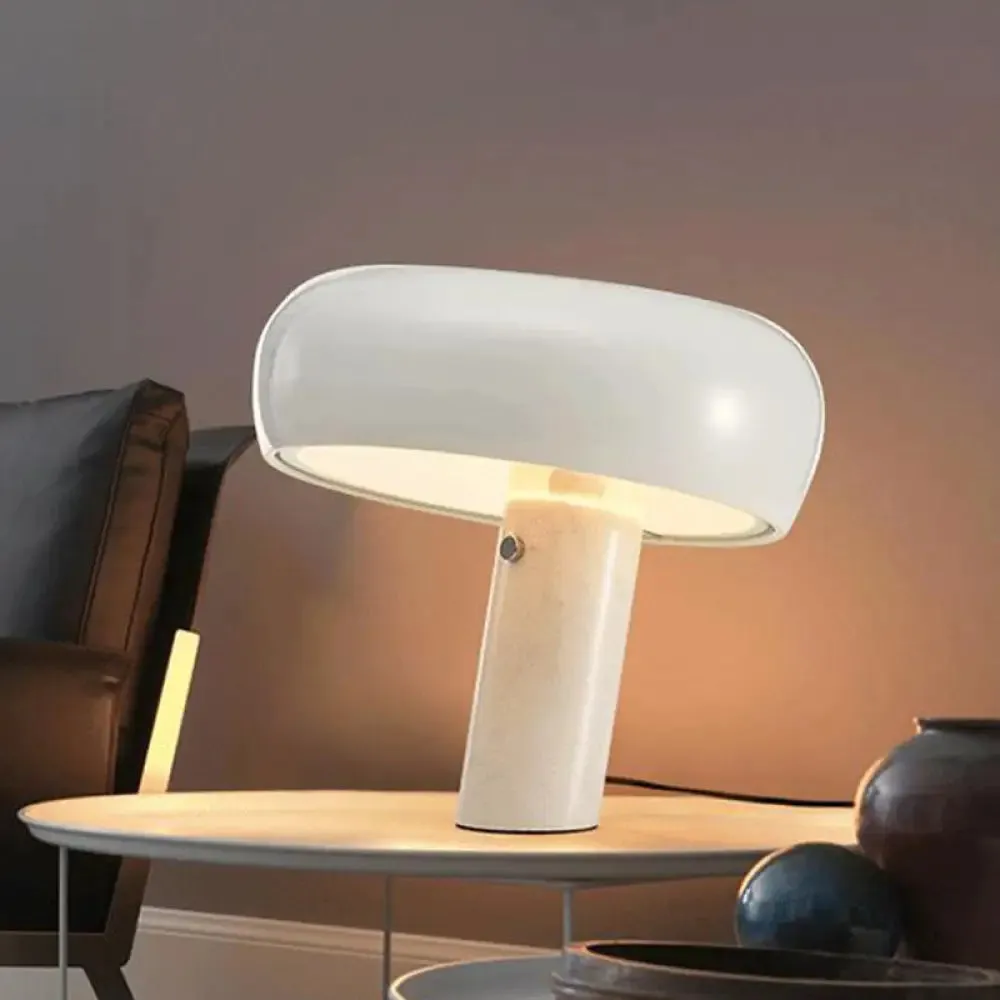 Minimalist Marble Base Table Light with Single-Bulb for Bedside