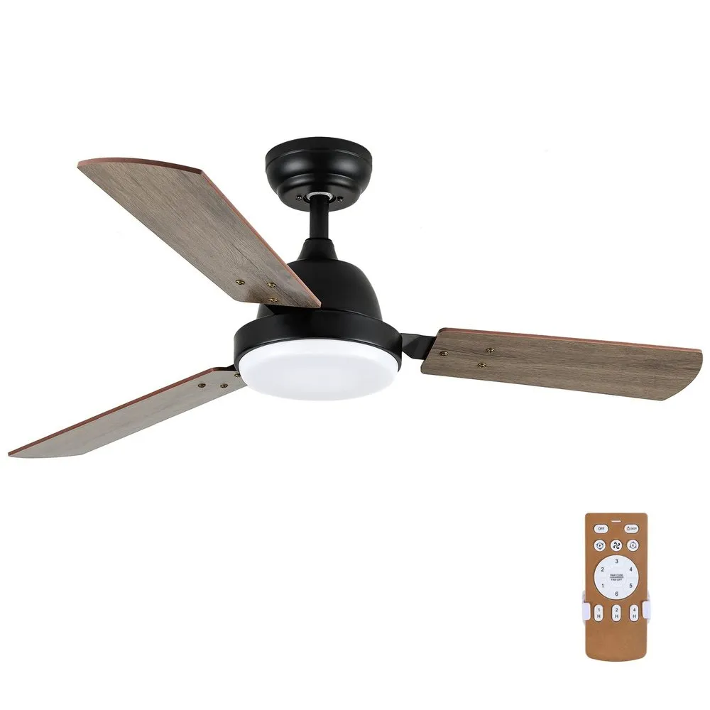 Modern LED Light Ceiling Fan Noble Bronze 44-inch