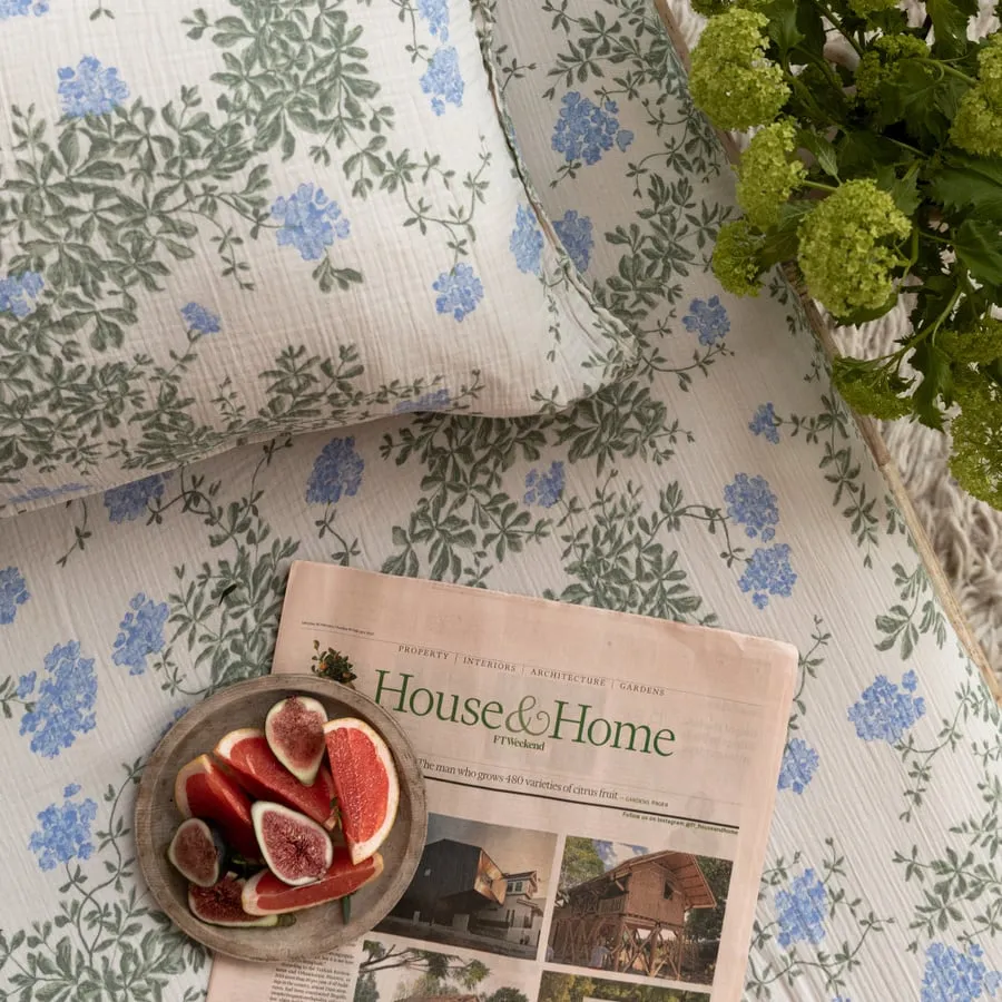 Muslin Fitted Single Sheet | Plumbago by Garbo & Friends