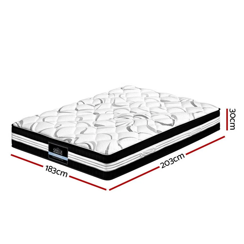 Mykonos Euro Top Pocket Spring Mattress 30cm Thick - King