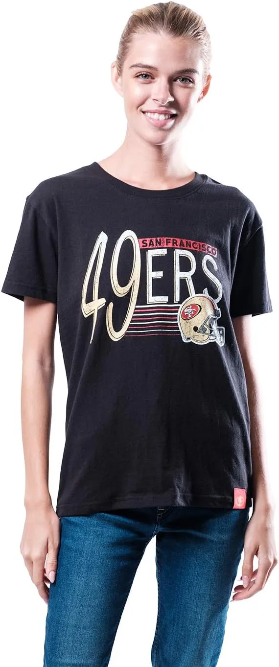 NFL Official Women's Soft Mesh Vintage Gameday Shirt|San Francisco 49ers