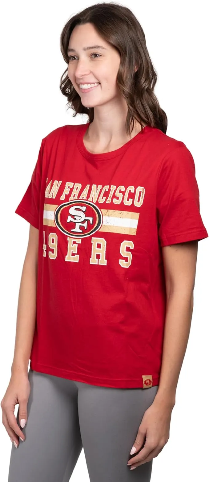 NFL Official Women's Soft Mesh Vintage Gameday Shirt|San Francisco 49ers