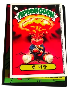 North Korean Fan Set 4 Bootleg Set w/ Sticker