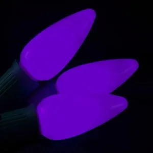 Opaque C9 LED Bulbs - Purple - 25 Pack