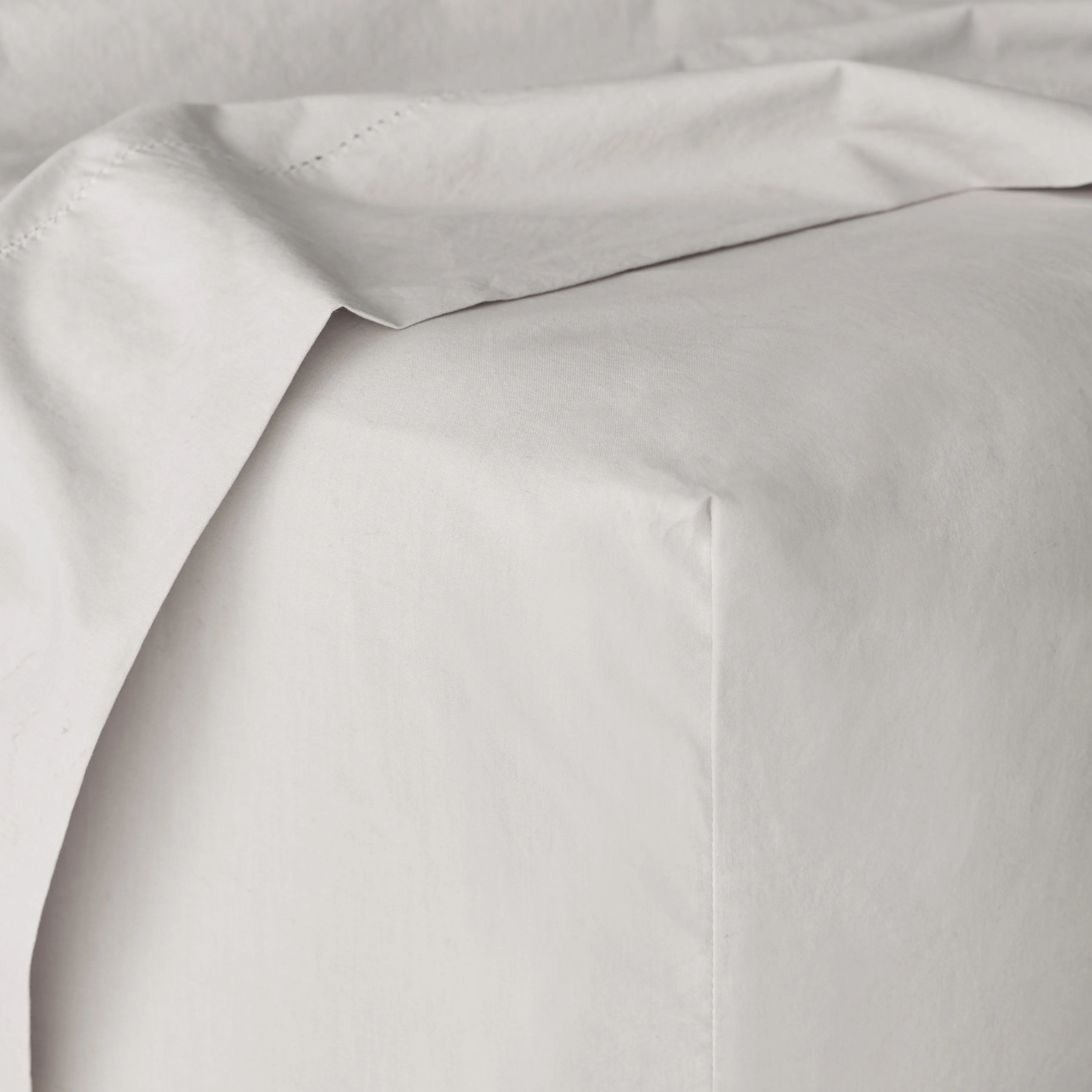 Organic Stonewashed Percale Fitted Sheet