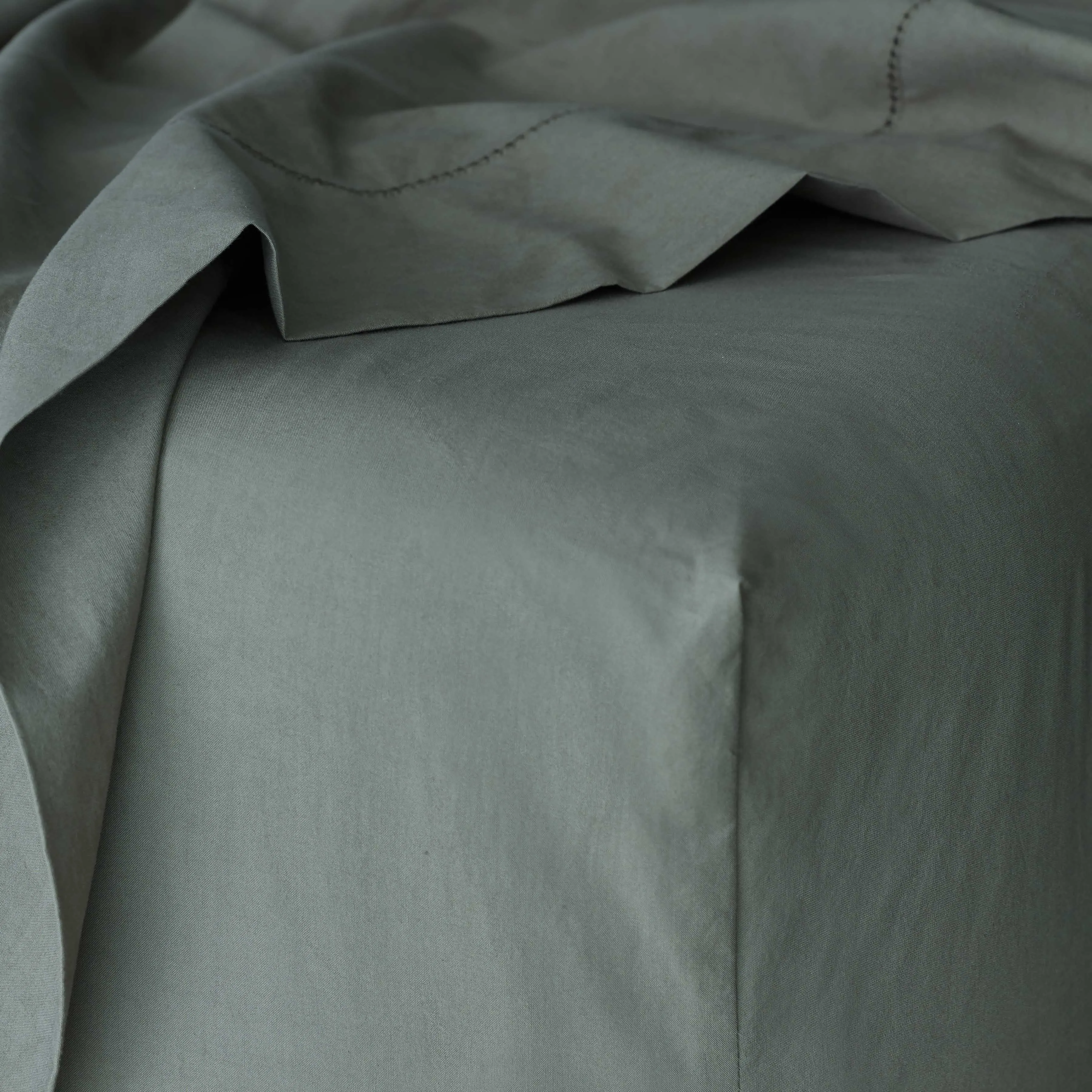 Organic Stonewashed Percale Fitted Sheet