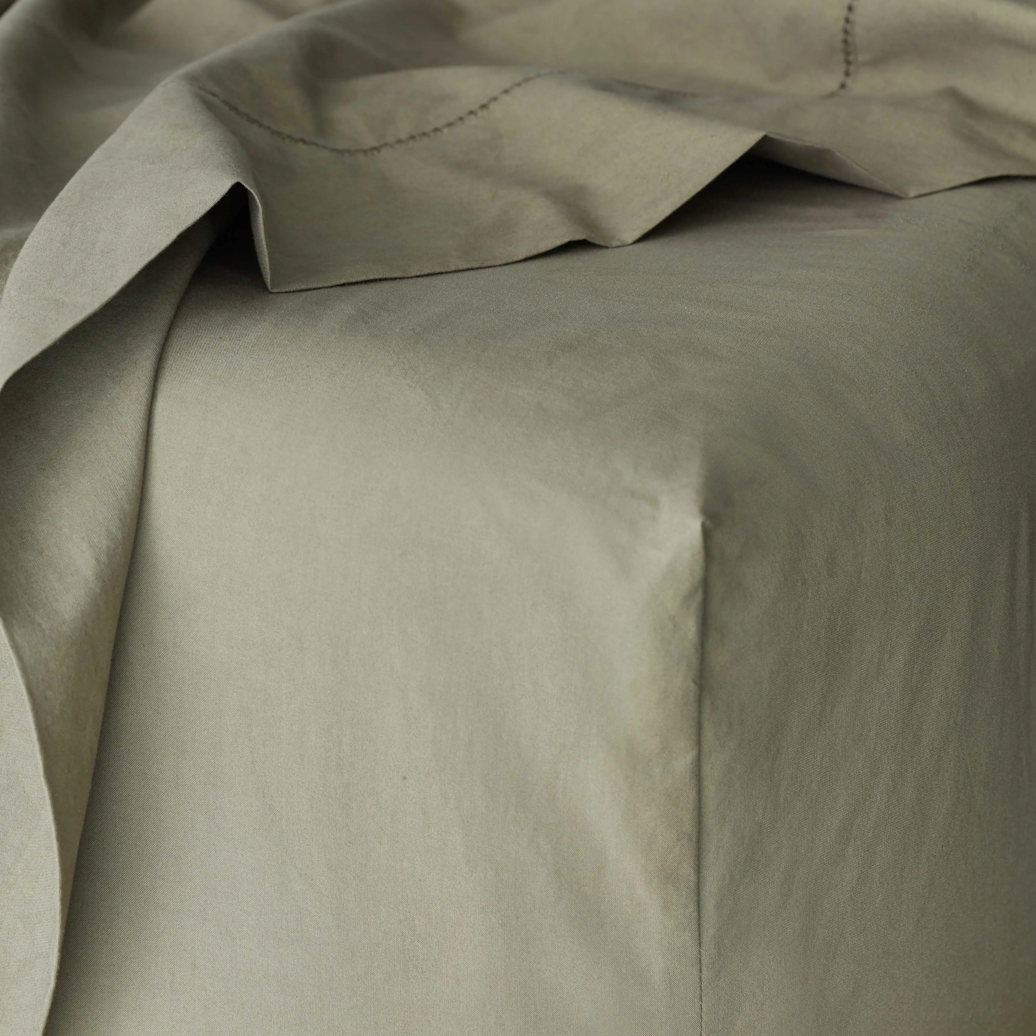 Organic Stonewashed Percale Fitted Sheet