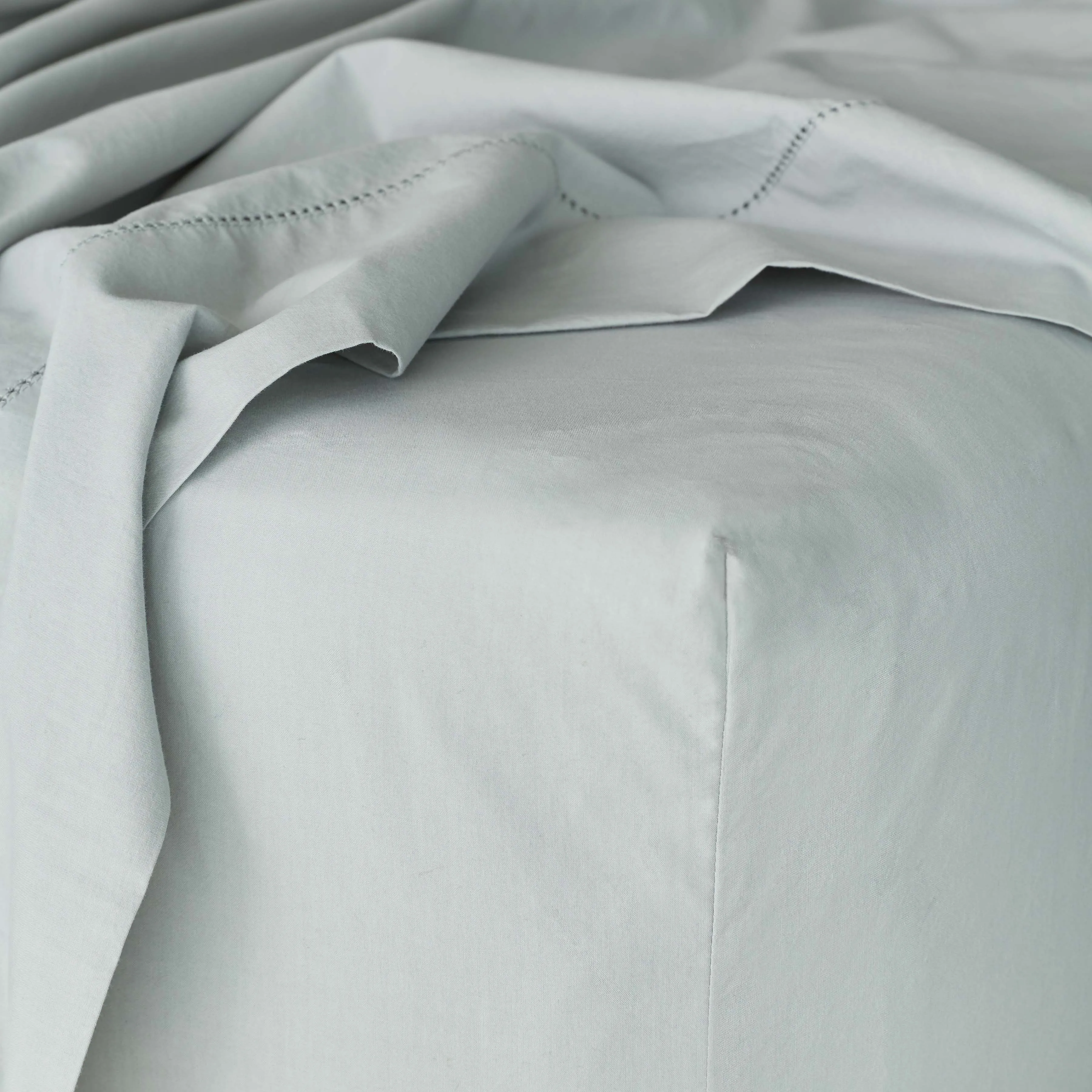 Organic Stonewashed Percale Fitted Sheet