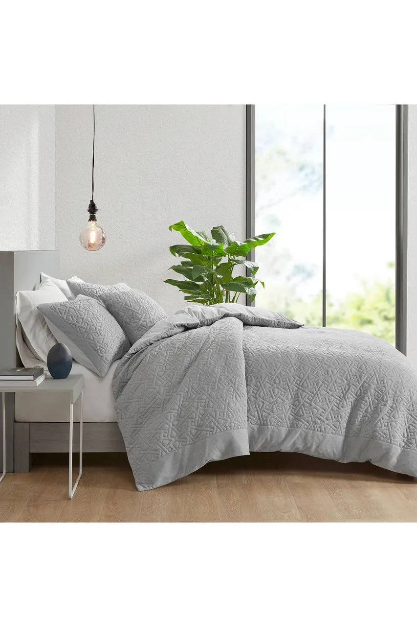 Origami 3 Piece Grey Comforter Mini Set