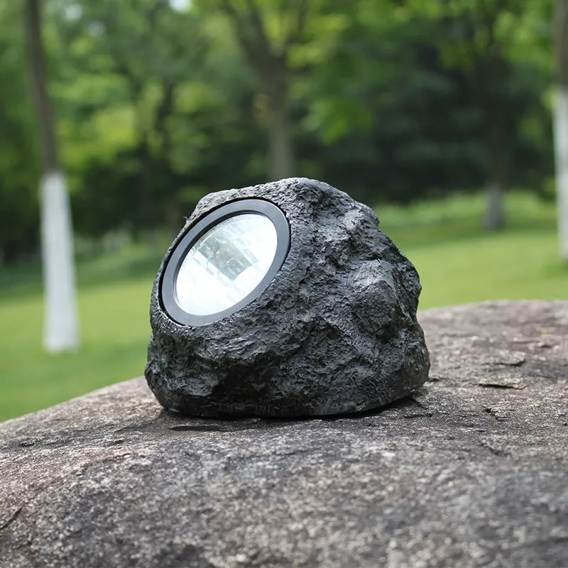 Outdoor Simulation Solar Powered Stone Lamp