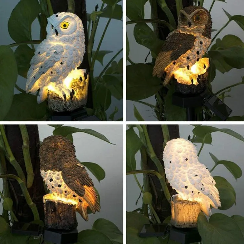 Outdoors Owl Solar Energy Garden Light