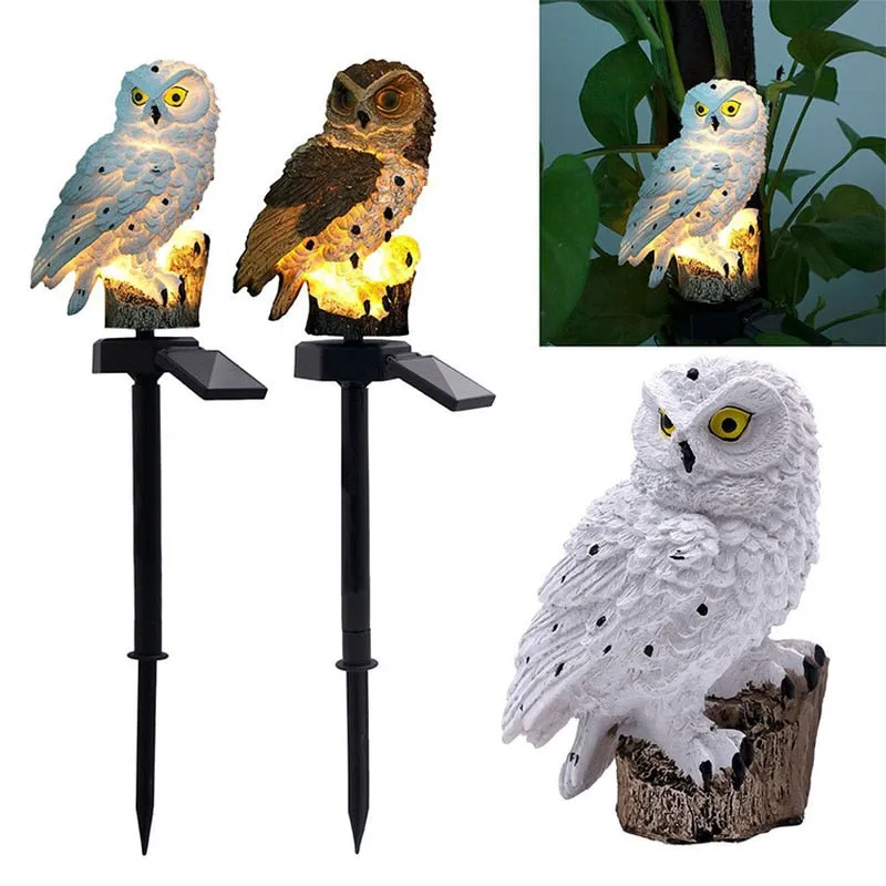 Outdoors Owl Solar Energy Garden Light