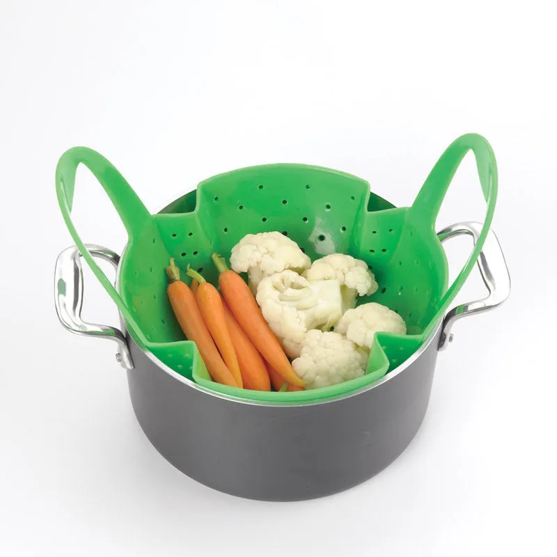 OXO Good Grips Green Silicone Steamer Basket