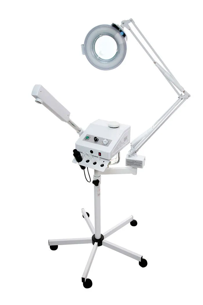 Ozone Facial Steamer w/ Magnifying Lamp & High Frequency