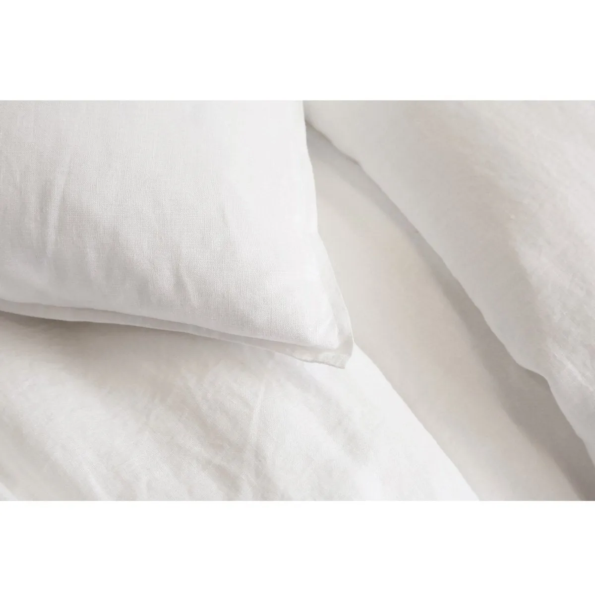 Parker White Linen Duvet Set