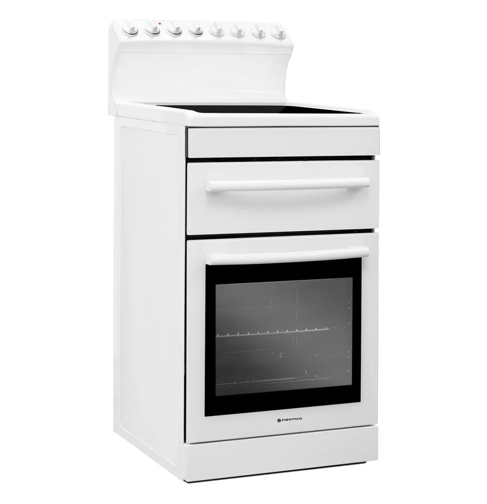 Parmco 540mm White Ceramic Freestanding Stove FS54CER