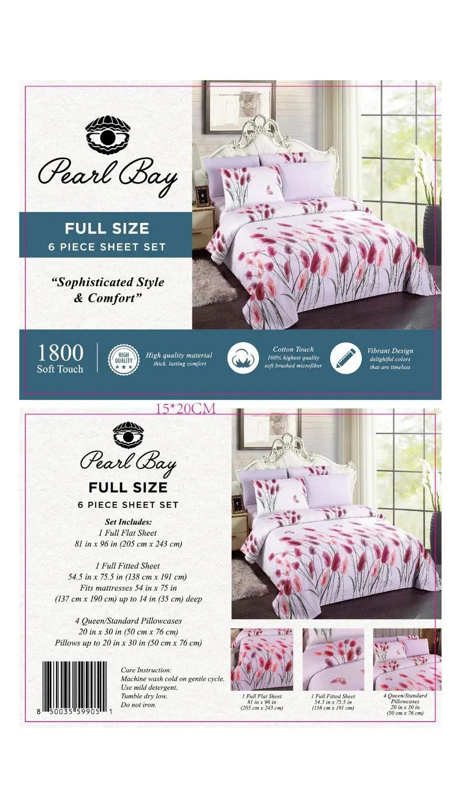 Pearl Bay 6 Piece Bed Sheet Set Polka Dots