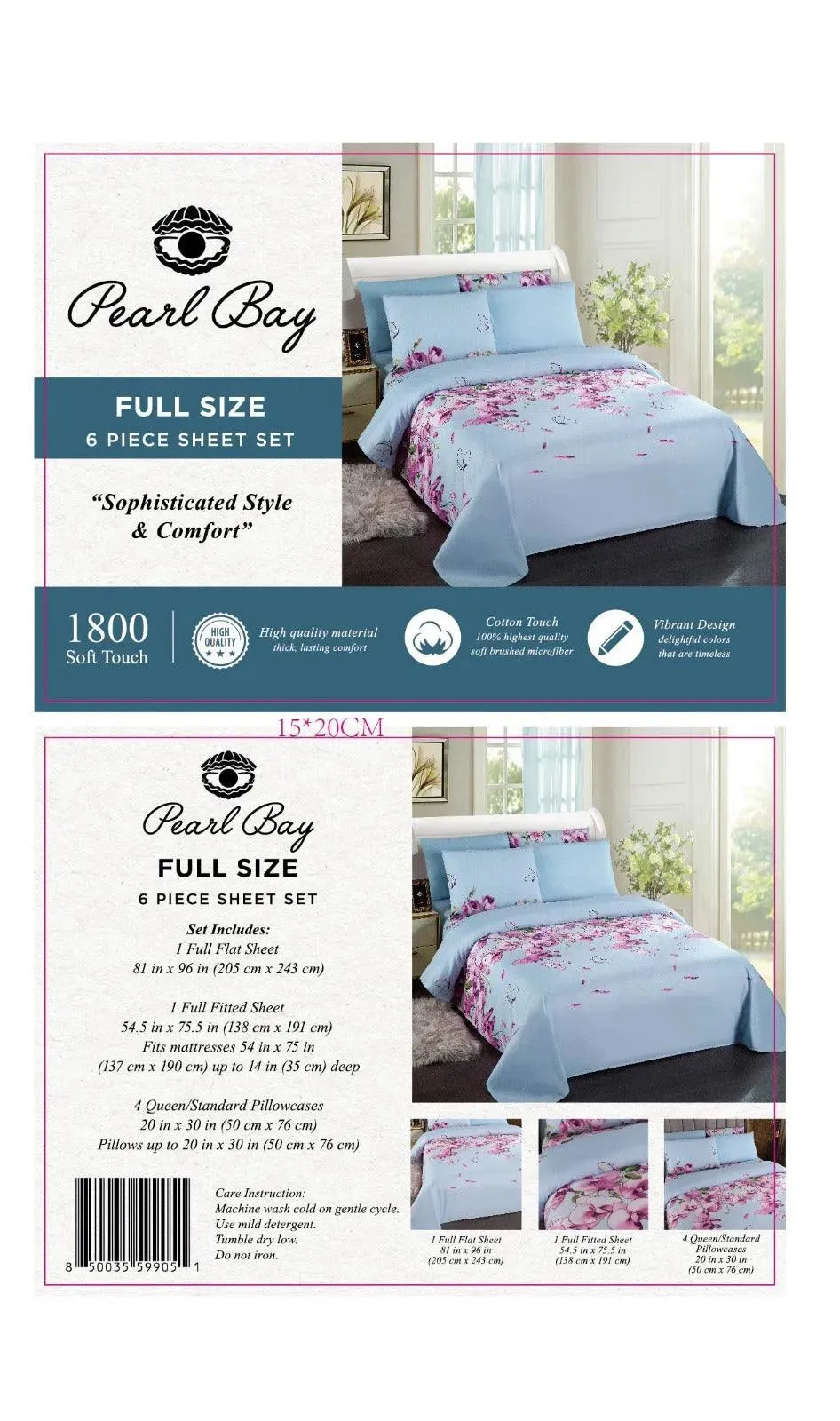 Pearl Bay 6 Piece Bed Sheet Set Polka Dots