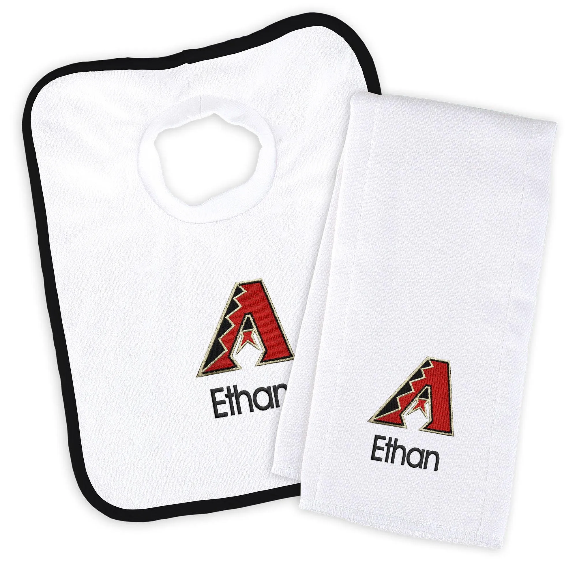 Personalized Arizona Diamondbacks Bib & Burp Cloth Set