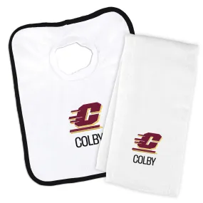 Personalized Central Michigan Chippewas Bib and Burp Cloth Set