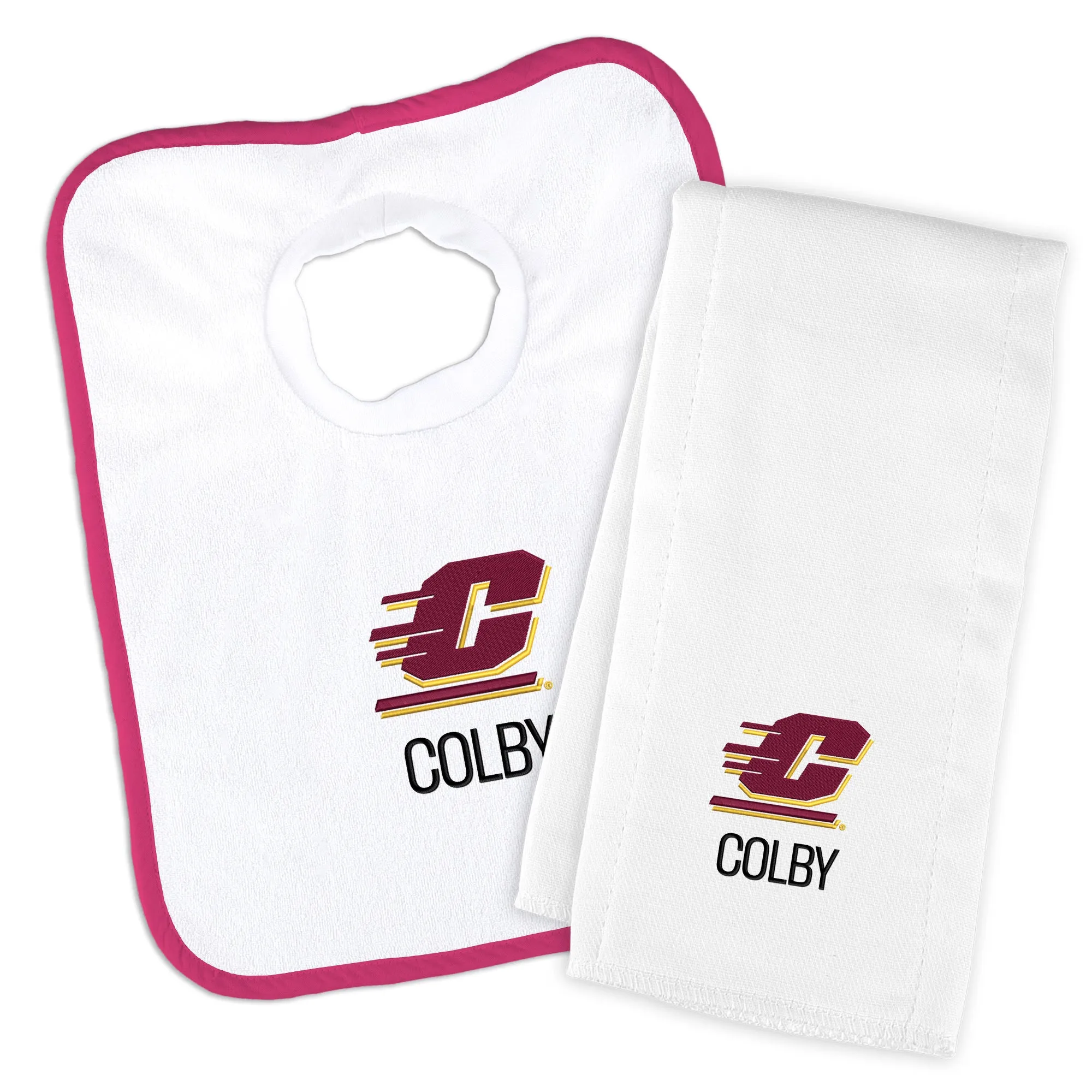 Personalized Central Michigan Chippewas Bib and Burp Cloth Set