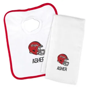 Personalized Maryland Terrapins Helmet Bib & Burp Cloth Set