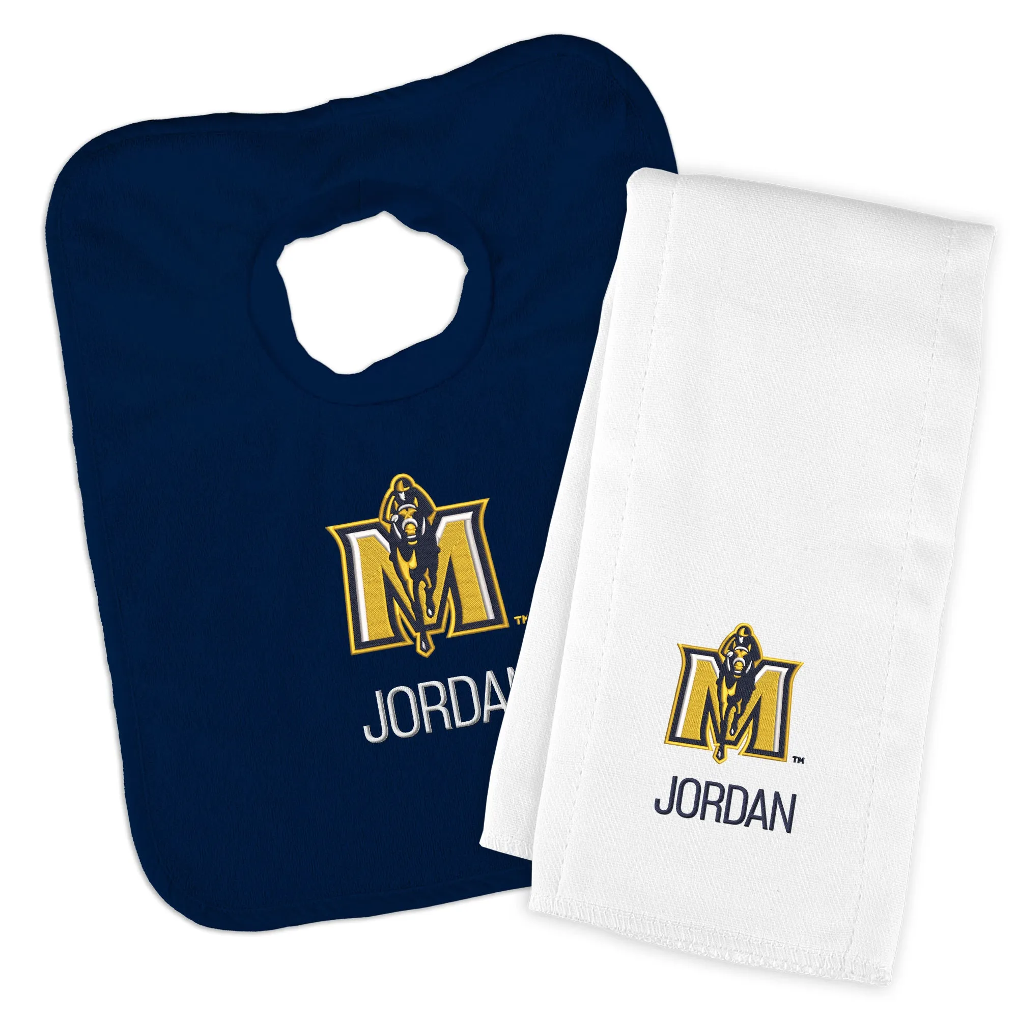 Personalized Murray St. Racers Bib & Burp Cloth Set