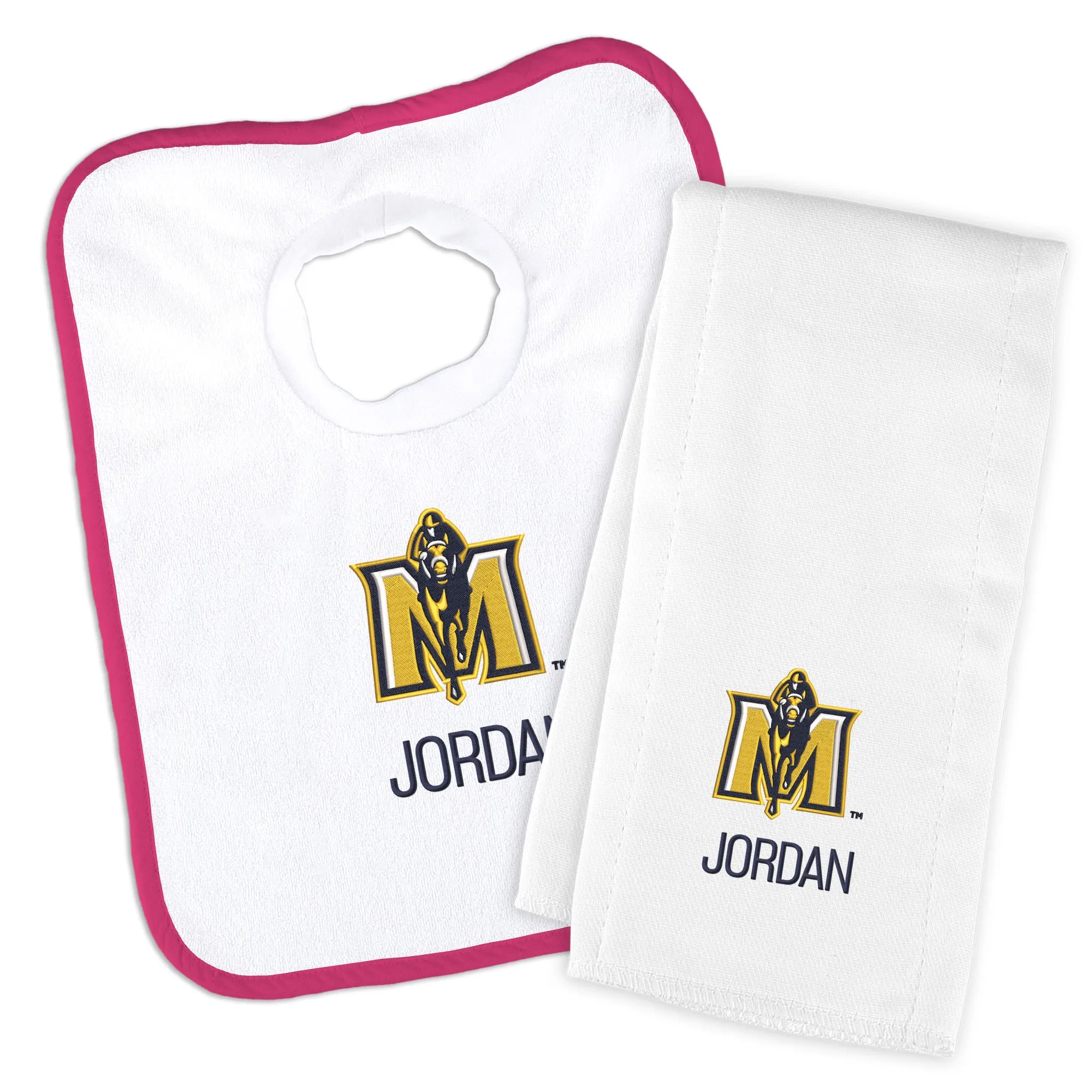 Personalized Murray St. Racers Bib & Burp Cloth Set