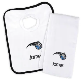 Personalized Orlando Magic Bib and Burp Cloth Set