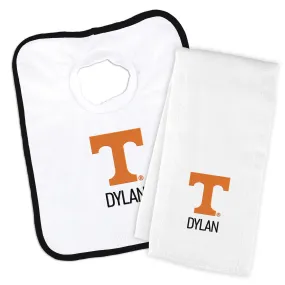 Personalized Tennessee Volunteers Bib and Burp Cloth Set