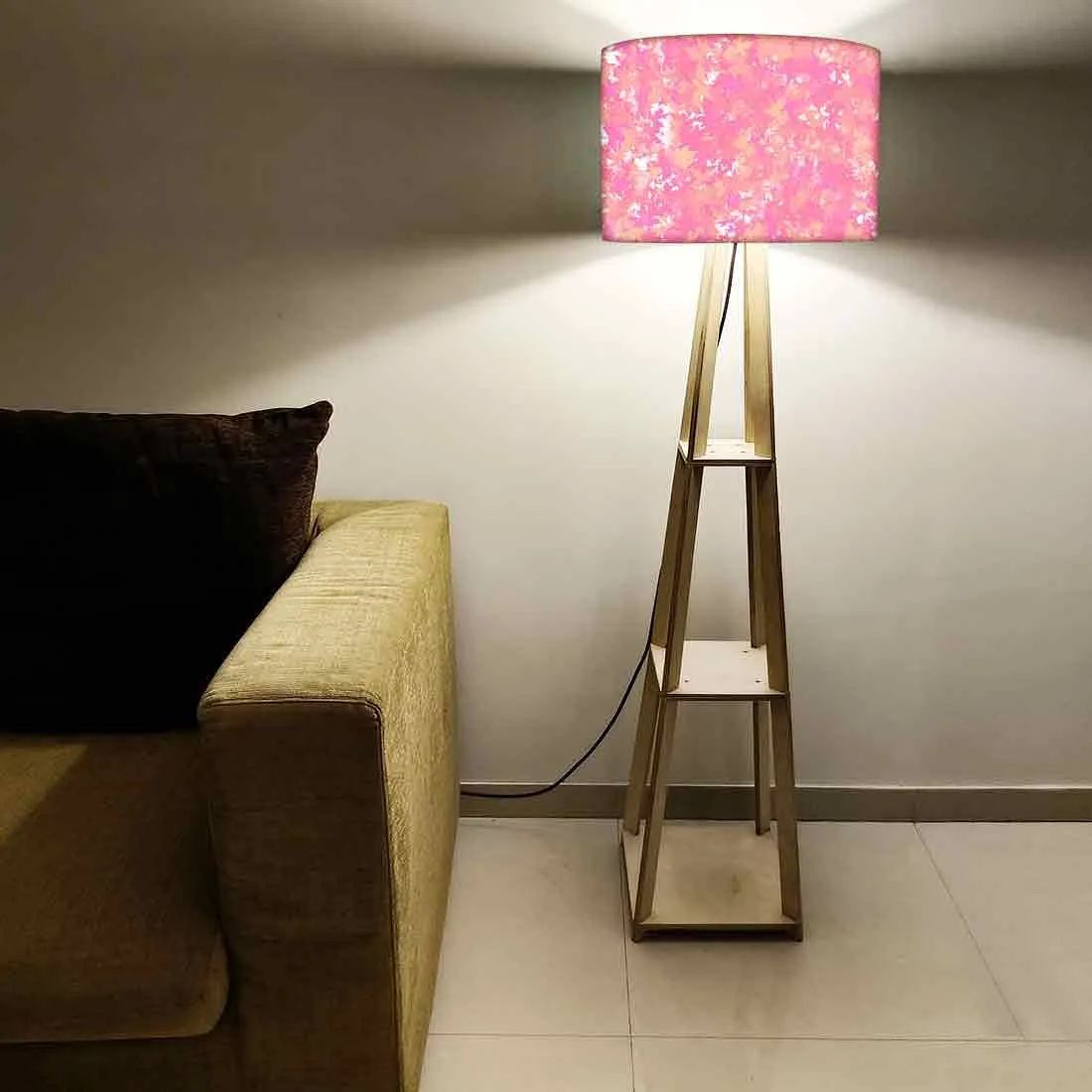 Pink Tripod Floor Lamps Night Light for Living Room