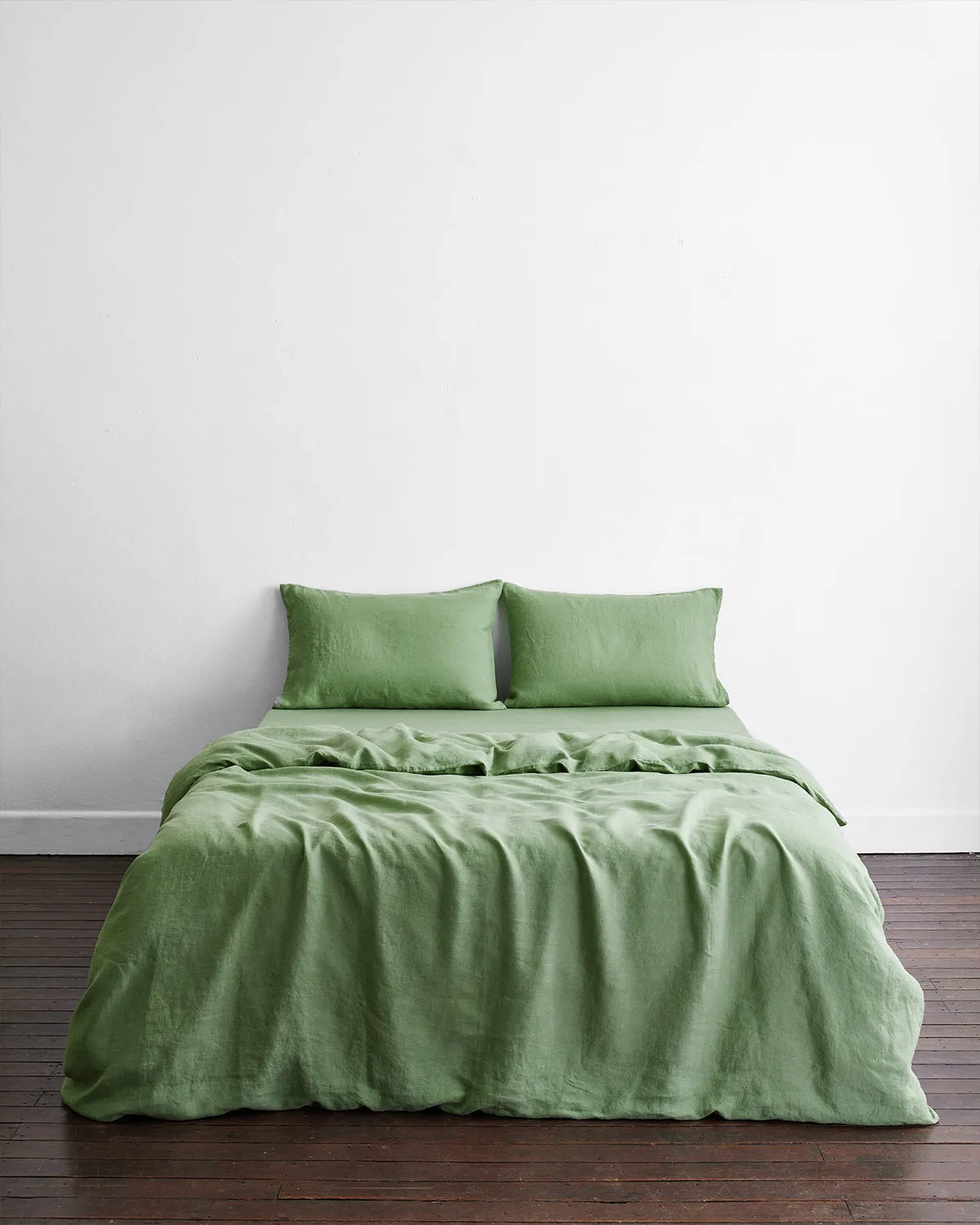 Pistachio 100% French Flax Linen Pillowcases (Set of Two)