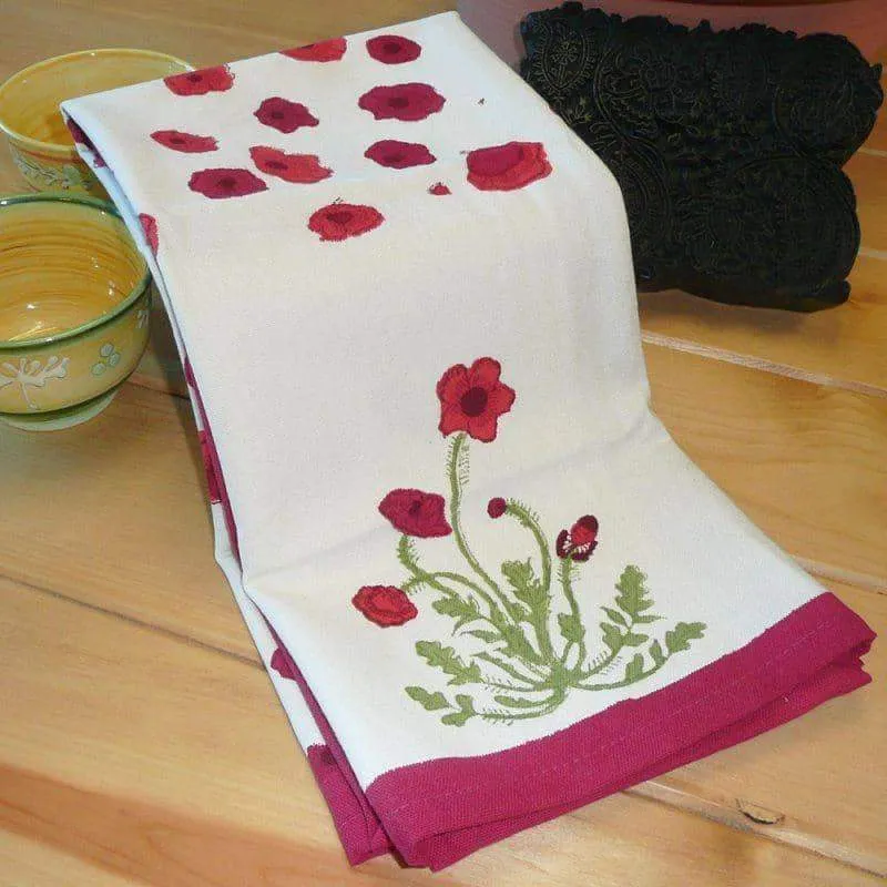 Poppies Tea Towels, Set of 3