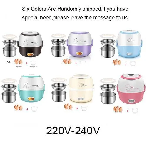 Portable Electric Rice Cooker Stainless Food Box, 1pcs