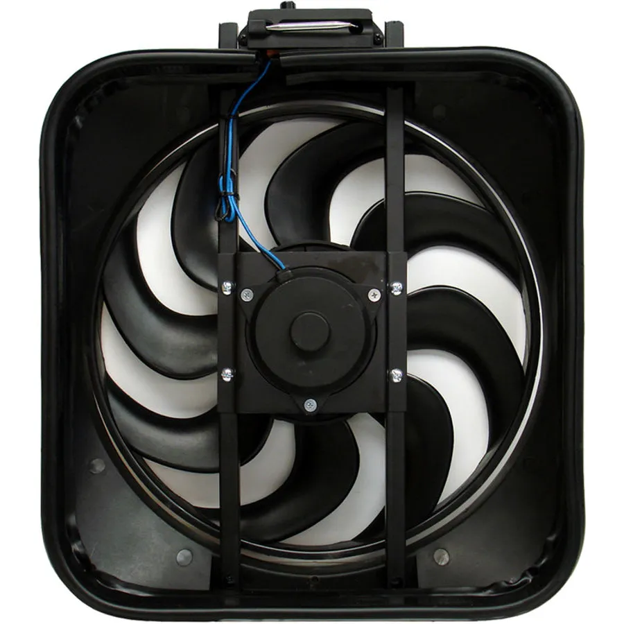 Proform Electric Cooling Fan - Puller - 2800 CFM - Curved Blade - 16-1/8 x 18" - 4" Thick - Plastic Shroud - Plastic