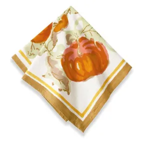 Pumpkin Napkins Orange & Mustard, Set of 6