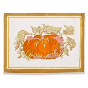 Pumpkin Placemats Orange & Mustard, Set of 6