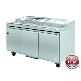 PWB200 Three door DELUXE Pizza Prep Bench