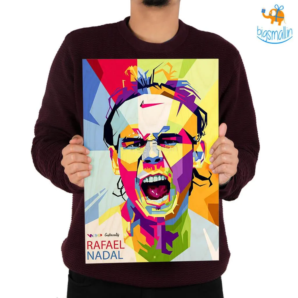 Rafael Nadal Printed Wooden Frame