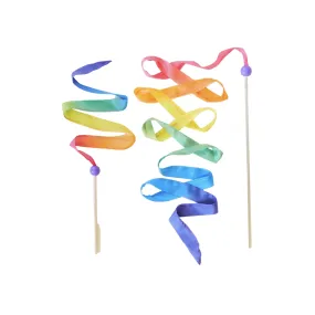 Rainbow Streamer Wands