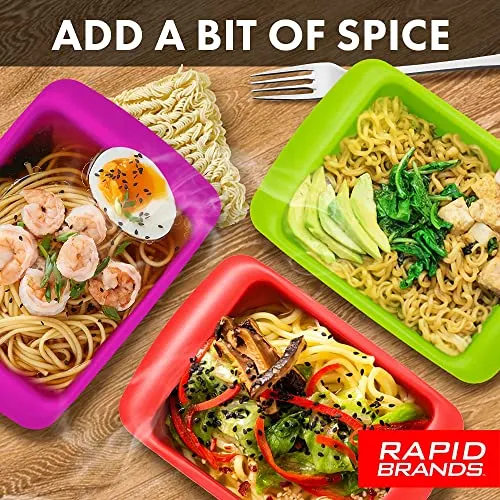 Rapid Ramen Cooker | Microwavable Cookware for Instant Ramen | BPA Free and Dishwasher Safe | Perfect for Dorm, Small Kitchen or Office | Black