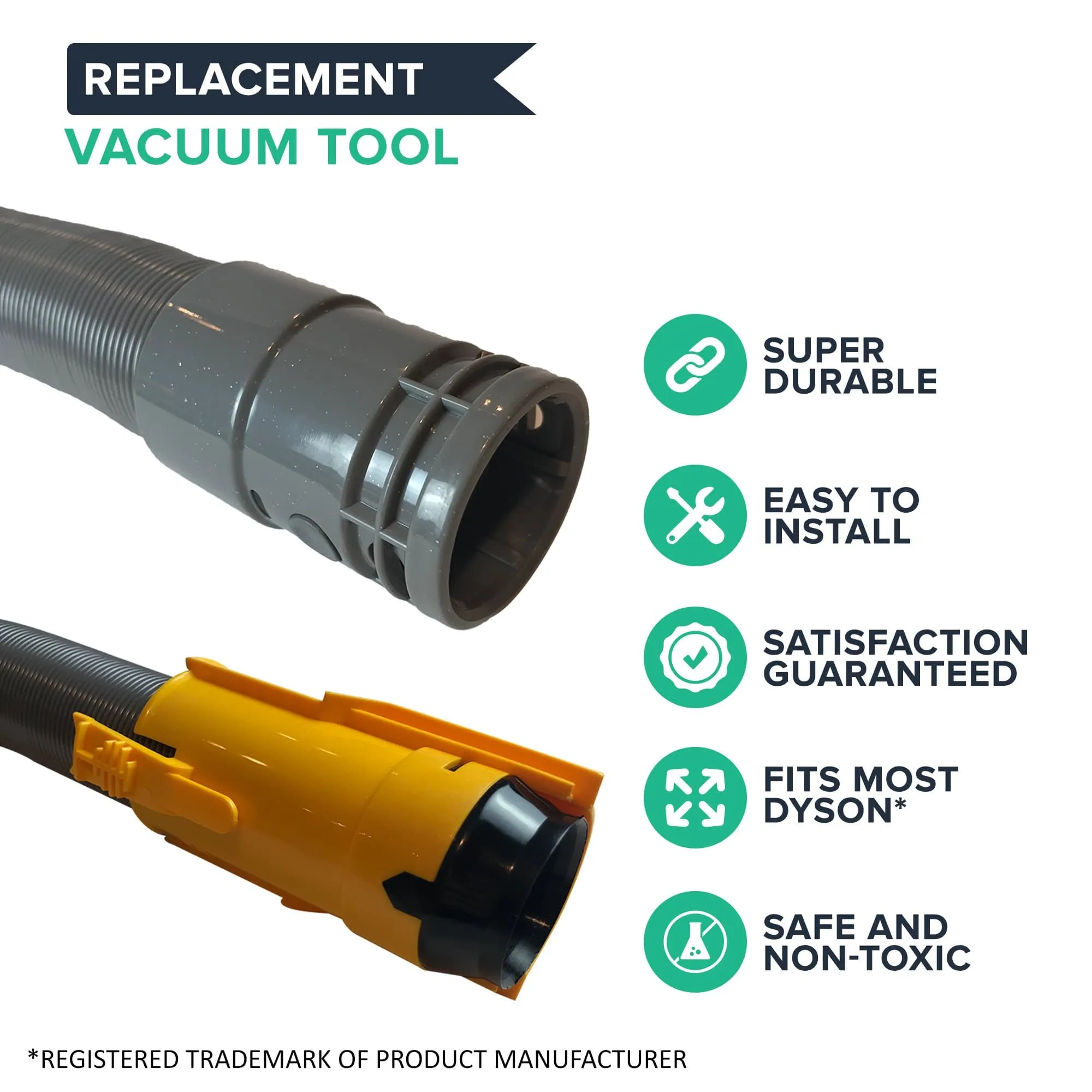 Replacement Yellow Hose, Fits Dyson DC07, Compatible with Part 904125-14, 904125-07 & 904125-51